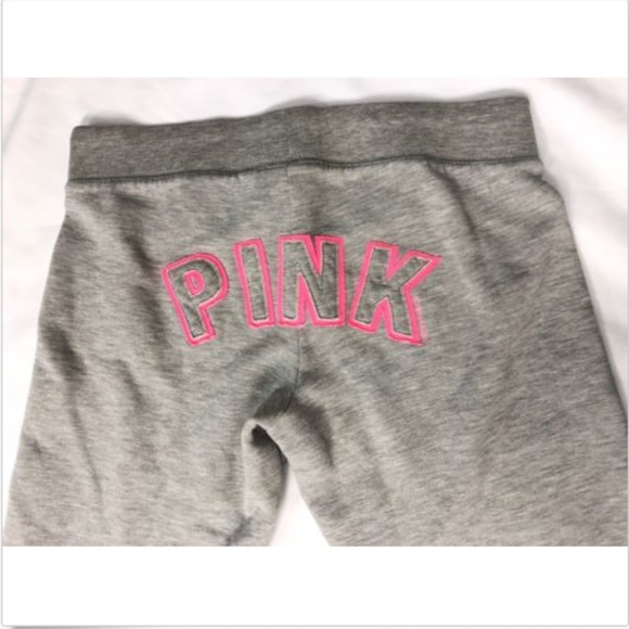 Victoria’s Secret PINK Gray Crop 3/4th Lounge Pant - Picture 1 of 7